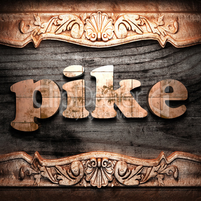 Golden word on wood
