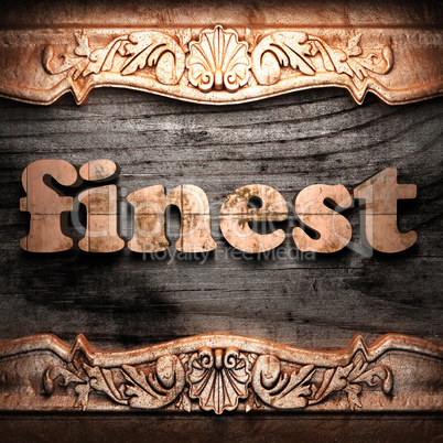 Golden word on wood Golden word on wood