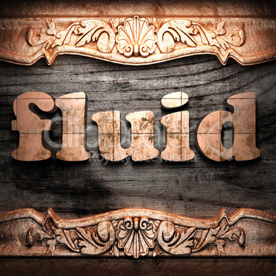 Golden word on wood