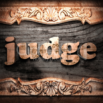 Golden word on wood Golden word on wood