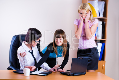 Three pretty businesswomen