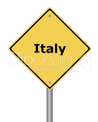 Warning Sign Italy