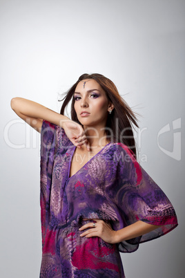 Beauty woman posing in indian dress
