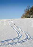 Tyre Track in the Snow