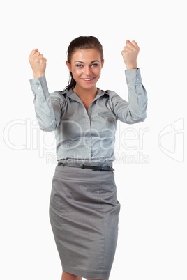 Portrait of cheerful businesswoman