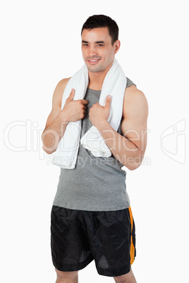 Young male after workout