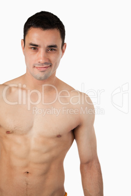 Sporty young male topless