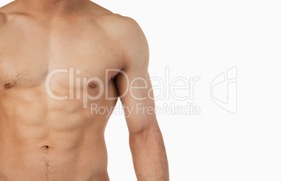 Male toned abs