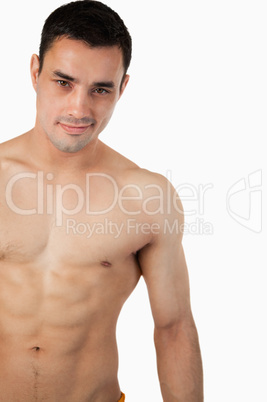 Sporty young man topless