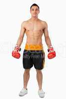 Young boxer looking confident