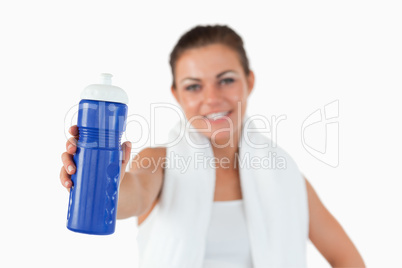 Sip of water being offered by young female