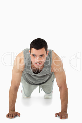 Man doing push ups