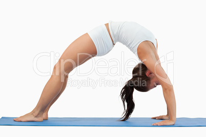 Woman practicing gymnastic