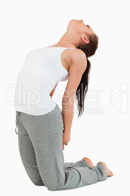 Fit woman in the Ustrasana position