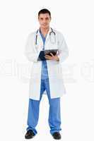 Portrait of a doctor with a clipboard