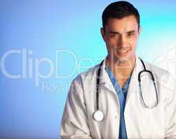 Handsome doctor posing
