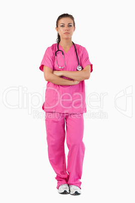 Portrait of a serious nurse