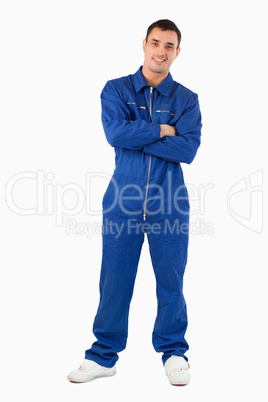 Portrait of a mechanic with the arms crossed