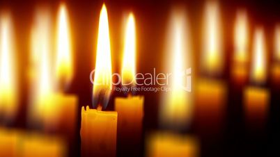 candles with shallow depth close