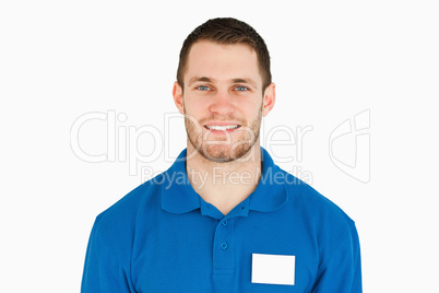 Smiling young sales assistant