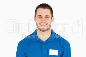 Smiling young sales assistant