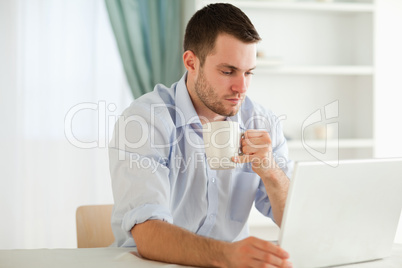 Businessman enjoying some coffee