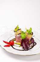 aubergine beefs olive with parma ham