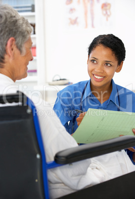 Doctor with female patient