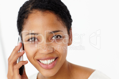 Young woman on phone