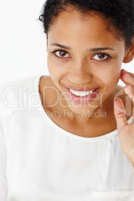 Attractive young woman smiling