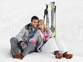 Young Couple On Ski Vacation