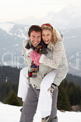 Young Couple On Winter Vacation