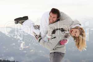 Young Couple On Winter Vacation