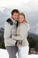 Young Couple On Winter Vacation