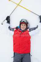 Pre-teen Boy on Ski Vacation