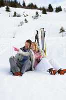 Young Couple On Ski Vacation