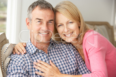 Mid age couple at home