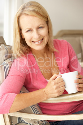 Senior woman at home