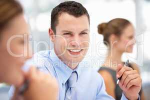 Businessman in meeting