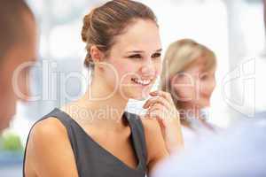 Young businesswoman in meeting