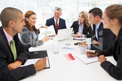 Mixed group in business meeting