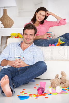 Parents enjoying a rest