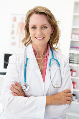 Mid age female doctor