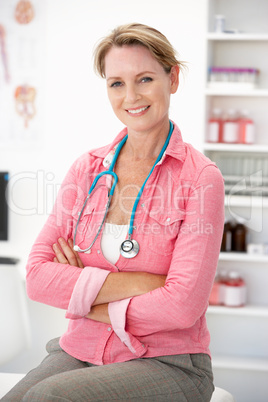 Female doctor in consulting room