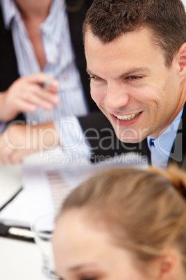 Young businessman in meeting