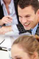Young businessman in meeting