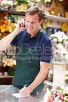 Man working in florist