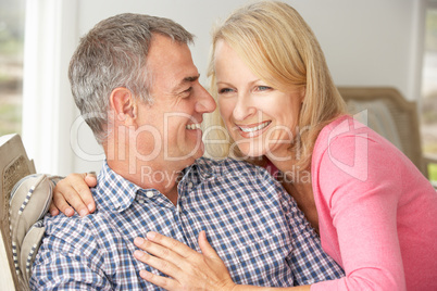 Mid age couple at home