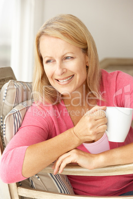 Senior woman at home