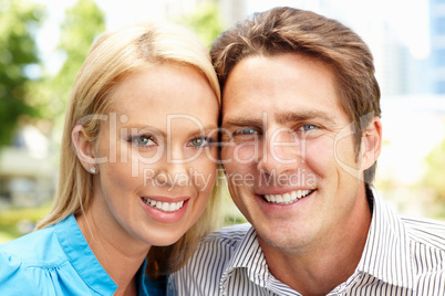 Portrait couple outdoors